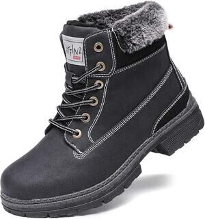 Cestfini Women's Ankle Hiking Winter Snow Boots Black Size 10.5